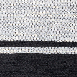 Surya Lexington 2' X 3' Handmade Rug - Elegant Global Design, Durable Leather & Cotton, Perfect For Any Room! Black Leather,Cotton Lex2307-23