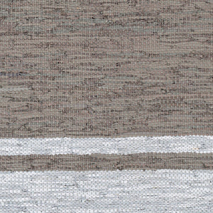 Surya Lexington 2' X 3' Handmade Rug - Elegant Global Design, Durable Leather & Cotton, Perfect For Any Room! Dark Brown Leather,Cotton Lex2309-23