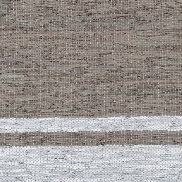 Surya Lexington 2' X 3' Handmade Rug - Elegant Global Design, Durable Leather & Cotton, Perfect For Any Room! Dark Brown Leather,Cotton Lex2309-23