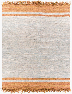 Surya Lexington 2' X 3' Handmade Rug - Elegant Global Design, Durable Leather & Cotton, Perfect For Any Room! Light Slate Leather,Cotton Lex2310-23