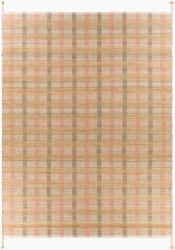 Surya Lexington 2' X 3' Handmade Rug - Elegant Global Design, Durable Leather & Cotton, Perfect For Any Room! Light Beige Jute,Cotton Lex2313-810