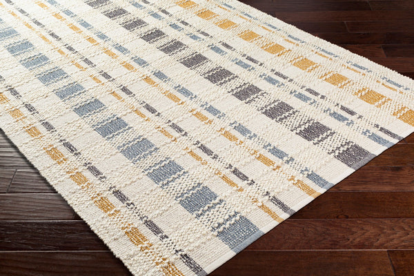 Surya Lexington 2' X 3' Handmade Rug - Elegant Global Design, Durable Leather & Cotton, Perfect For Any Room! Light Beige Jute,Cotton Lex2314-576