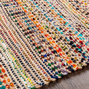 Surya Lexington 2' X 3' Handmade Rug - Elegant Global Design, Durable Leather & Cotton, Perfect For Any Room! Light Beige Jute,Cotton Lex2316-23