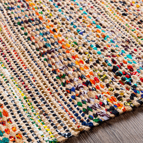 Surya Lexington 2' X 3' Handmade Rug - Elegant Global Design, Durable Leather & Cotton, Perfect For Any Room! Light Beige Jute,Cotton Lex2316-23