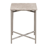 Stone Top Nesting Table Silver with Stone P301726B Pulaski Furniture