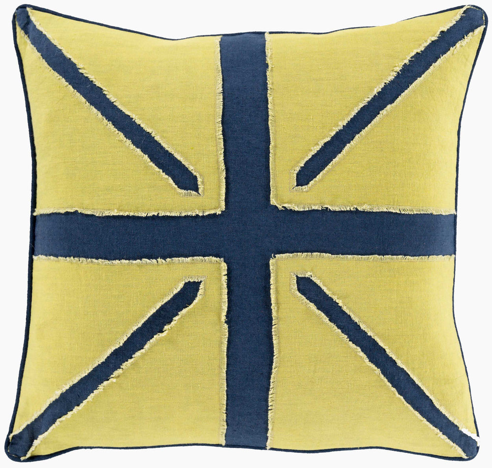 Surya Linen Flag Lf-001 18"L X 18"W Accent Pillow - Stylish, Modern Design To Revitalize Your Decor Space! Rose Linen Lf002-1818d