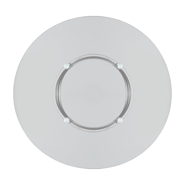 Homelegance By Top-Line Pierce Vortex Base Counter Height Dining Table Chrome Metal