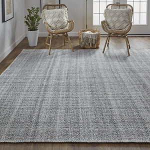 Feizy Rugs Naples Hand Woven Polyester Flatweave Rug - Soft, Durable, And Fade Resistant For Effortless Style Gray,Ivory Polyester Nap0751fgry000f00
