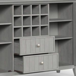 English Elm Bedford - Handcrafted Buffet & Wine Rack In Fog Grey - Elegant Storage For Dining & Living Spaces B136P158484