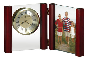 Hekman Furniture 645618 Alex Portrait Alarm Clock - Elegant Wood Frame Table Clock With Quartz Movement & Photo Frame  Alex Tabletop Clock 645618