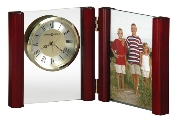 Hekman Furniture 645618 Alex Portrait Alarm Clock - Elegant Wood Frame Table Clock With Quartz Movement & Photo Frame  Alex Tabletop Clock 645618