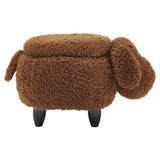 Homelegance By Top-Line Brax Animal Storage Ottoman Brown Polyester