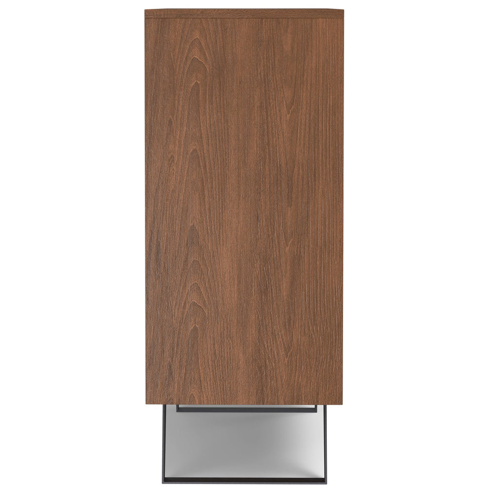 English Elm Lowry - Stylish Walnut Veneer Storage Cabinet With Adjustable Shelves For Home Or Office Use B136P158860