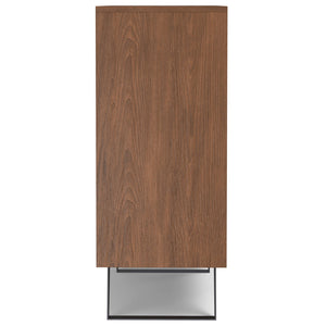 English Elm Lowry - Stylish Walnut Veneer Storage Cabinet With Adjustable Shelves For Home Or Office Use B136P158860