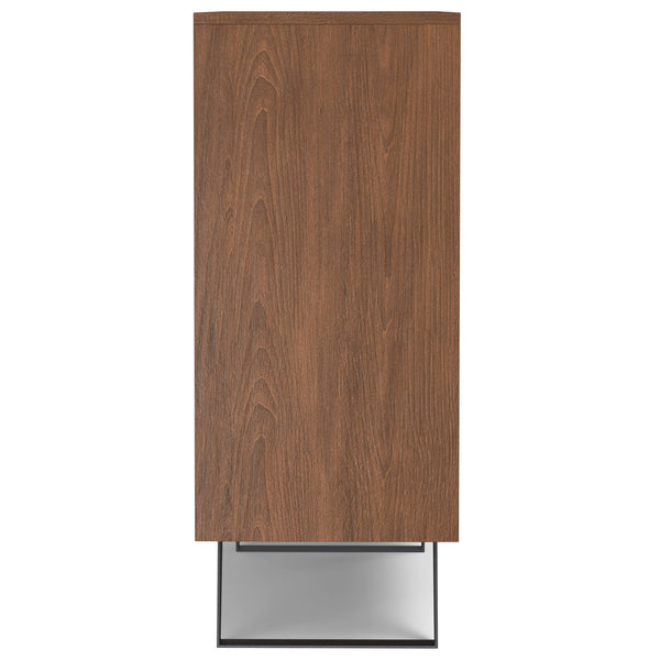 English Elm Lowry - Stylish Walnut Veneer Storage Cabinet With Adjustable Shelves For Home Or Office Use B136P158860