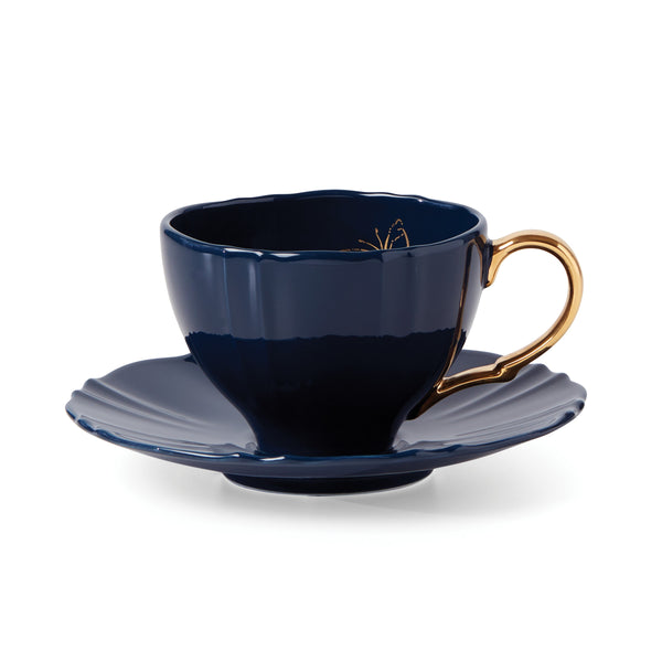 Lenox Sprig & Vine Teacup & Saucer Multi, NAVY PORCELAIN 891301