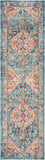 Nourison Passion PSN23 Machine Made Power-loomed Ornamental Border Indoor Only Bohemian Vintage Rug Ivory,Light Blue, Ivory Light Blue 100% Polypropylene 99446734884