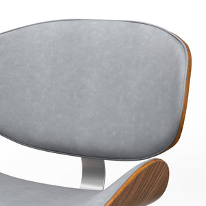 English Elm Marana Dining Chair In Stone Grey - Stylish Mid-Century Modern Design For Home & Office Use B136P158920