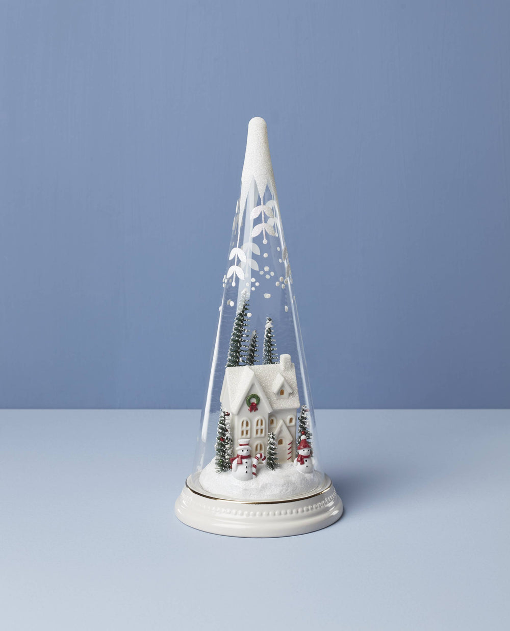 Lenox Lit Christmas Cone With Farmhouse Scene Multi, NO COLOR GLASS,CRYSTAL 896633