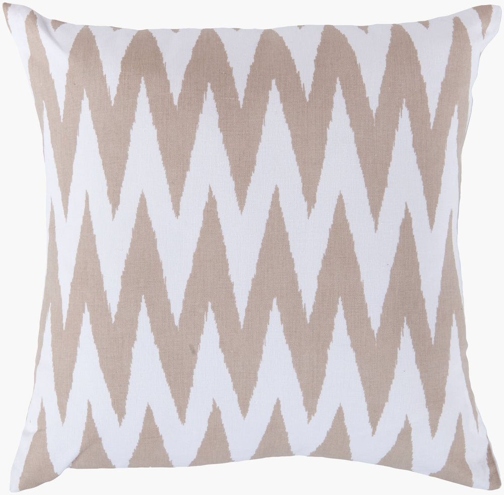 Surya Vibe Decorative Accent Pillow 18"L X 18"W – Modern Cotton Design For Stylish Home Decor Refresh Beige Cotton Lg527-1818p