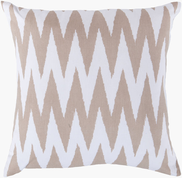 Surya Vibe Decorative Accent Pillow 18"L X 18"W – Modern Cotton Design For Stylish Home Decor Refresh Beige Cotton Lg527-1818p