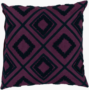 Surya Tribe Lg-553 Elegant 18"X18" Global-inspired Accent Pillow – Eclectic Cotton Charm For Your Home Navy Cotton Lg556-1818