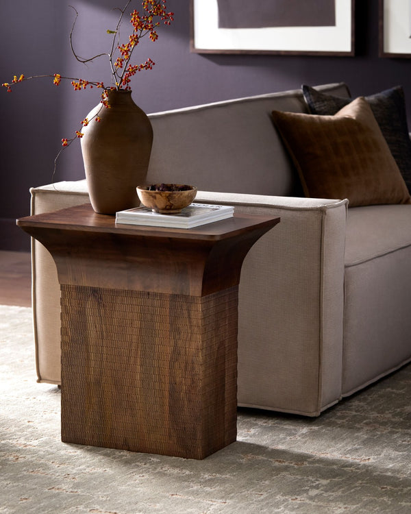 Surya Langford Compact Modern End Table with Sleek Minimalist Lines for Living Room Spaces LGFD001-242416