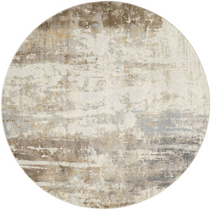 Feizy Rugs Parker Abstract Distressed Rug - Contemporary Viscose And Polyester Design For Modern Interiors Tan,Ivory,Gray Viscose,Polyester Prk3709fgrybgen97