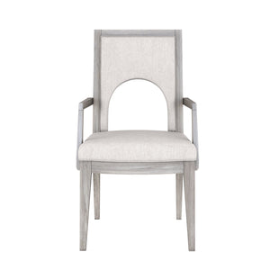 A.R.T. Furniture Set Of 2 - Vault Upholstered Arm Chair - New Traditional Design With Mink Finish, Tailored Performance Fabric Comfort - Set Of 2 Gray Parawood Solids,Foam,Fabric 285207-2354