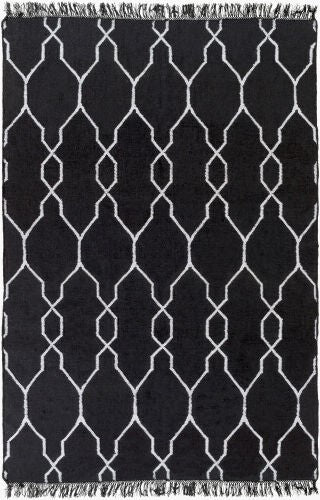 Surya Lagoon Lgo-2007 5' X 8' Eco-friendly Handmade Rug - Durable, Modern Decor For Your Space Black Recycled Pet Yarn Lgo2007-913