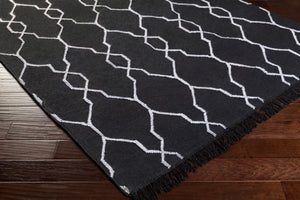 Surya Lagoon Lgo-2007 5' X 8' Eco-friendly Handmade Rug - Durable, Modern Decor For Your Space Black Recycled Pet Yarn Lgo2007-913