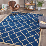 Christopher Knight Home® - Noble House - Serafin Indoor Geometric 8 X 11 Area Rug, Navy and Ivory