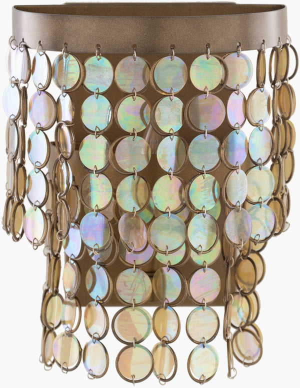 Surya Langston Elegant Modern 8"L X 5"W X 10"H Wall Sconce - Revitalize Your Decor With Style! Fixture, Metallic ,Brass,Base, Metallic ,Brass Iron,Acrylic Lgt-002