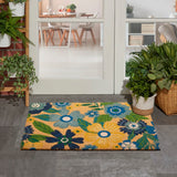 Nourison WaverlyWav17 Greetings WGT47 Machine Made Tufted  Indoor/Outdoor Floral Botanical Rug Multicolor, Multicolor 100% Coir 99446769602