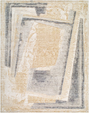 Surya Langley 10' X 14' Handmade Rug - Exquisite Mid-century Modern Design In Luxurious Nylon And Wool 'Beige Wool,Nylon Lgy2300-1014