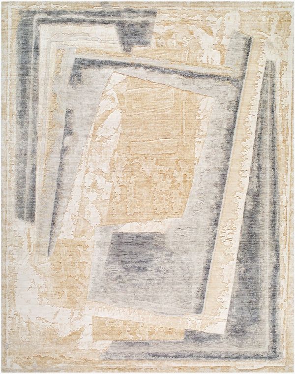 Surya Langley 10' X 14' Handmade Rug - Exquisite Mid-century Modern Design In Luxurious Nylon And Wool 'Beige Wool,Nylon Lgy2300-1014