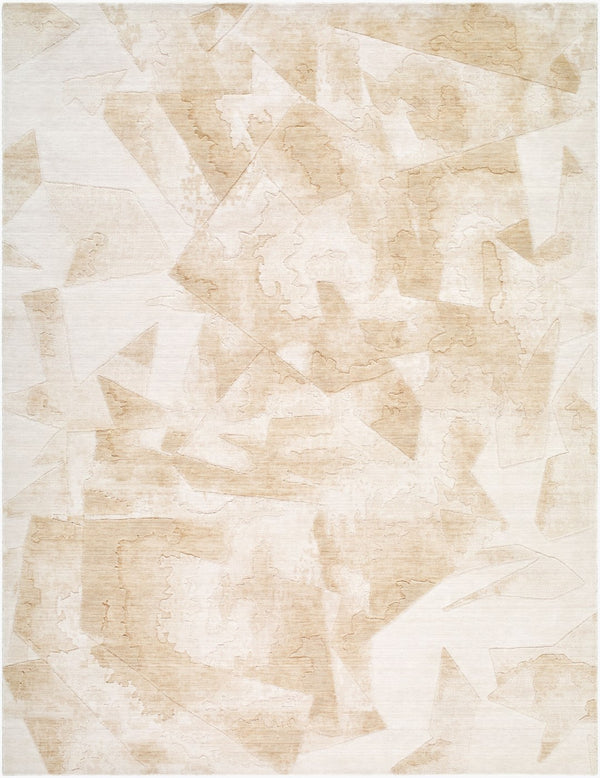 Surya Langley 10' X 14' Handmade Rug - Exquisite Mid-century Modern Design In Luxurious Nylon And Wool 'Beige Wool,Nylon Lgy2301-86116