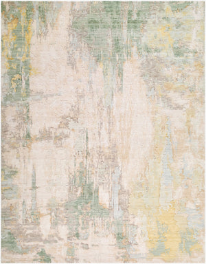 Surya Langley 10' X 14' Handmade Rug - Exquisite Mid-century Modern Design In Luxurious Nylon And Wool 'Pastel Green Wool,Nylon Lgy2302-2610