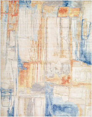 Surya Langley 10' X 14' Handmade Rug - Exquisite Mid-century Modern Design In Luxurious Nylon And Wool 'Cream Wool,Nylon Lgy2303-2610