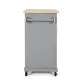 Christopher Knight Home® - Noble House - Batavia Contemporary Kitchen Cart with Wheels