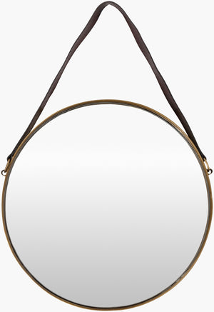 Surya Lathan Modern 28"H X 18"W Decorative Mirror - Elegant Design To Enhance Your Home Decor Today! Frame, Gold Iron Lha003-1818