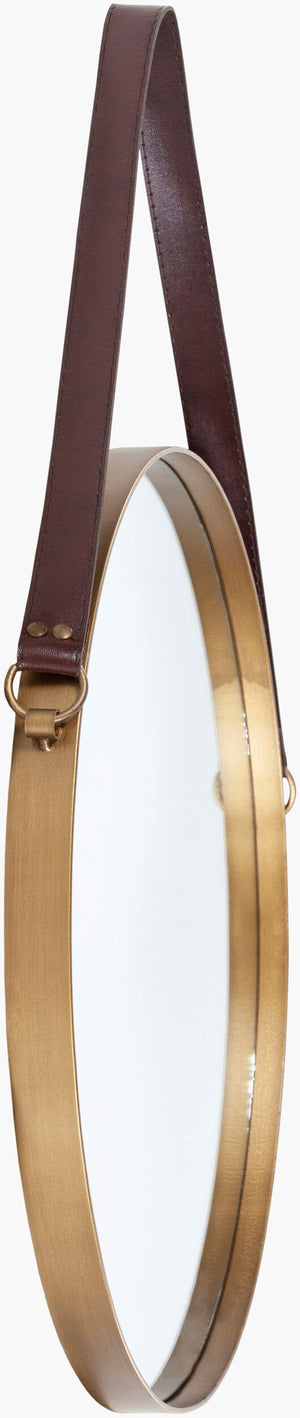 Surya Lathan Modern 28"H X 18"W Decorative Mirror - Elegant Design To Enhance Your Home Decor Today! Frame, Gold Iron Lha003-1818