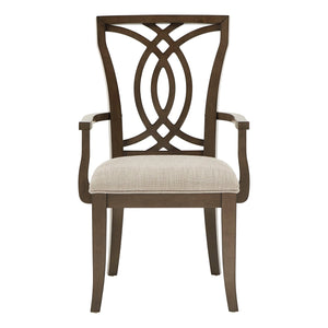 Homelegance By Top-Line Estefania Dark Walnut Finish and Fabric Dining Chairs (Set of 2) Brown Wood