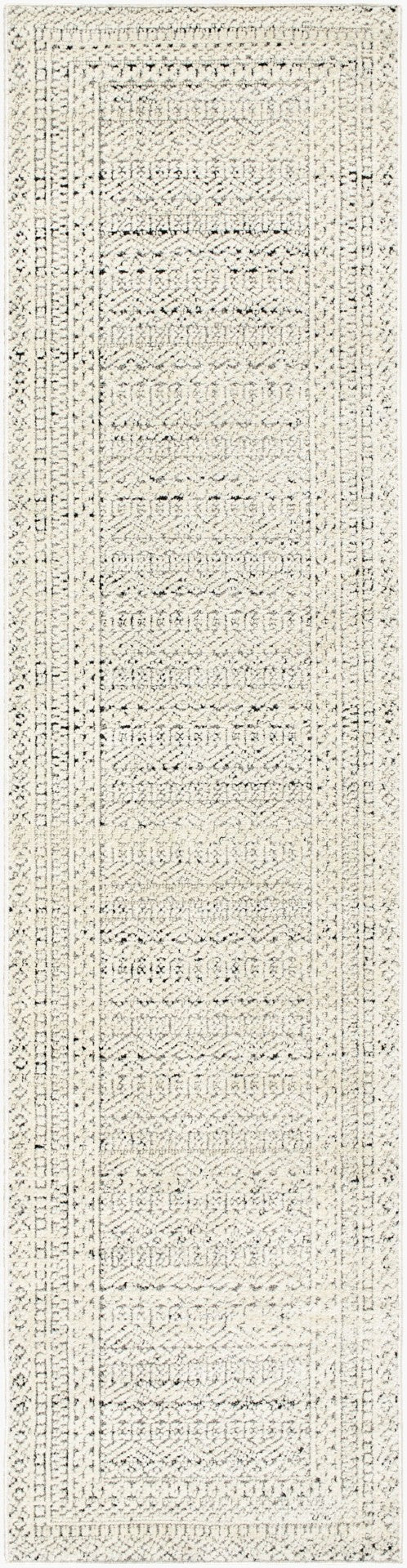 Livabliss La Boheme Global Pattern Machine Woven Accent Rug for Entryways and Bedroom Floors Ivory, Black 2'7" x 10' LHB2300-2710