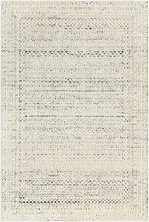 Livabliss La Boheme Global Pattern Machine Woven Accent Rug for Entryways and Bedroom Floors Ivory, Black 5'3" x 7' LHB2300-537
