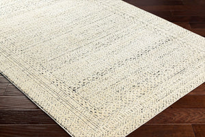Livabliss La Boheme Global Pattern Machine Woven Accent Rug for Entryways and Bedroom Floors Ivory, Black 5'3" x 7' LHB2300-537