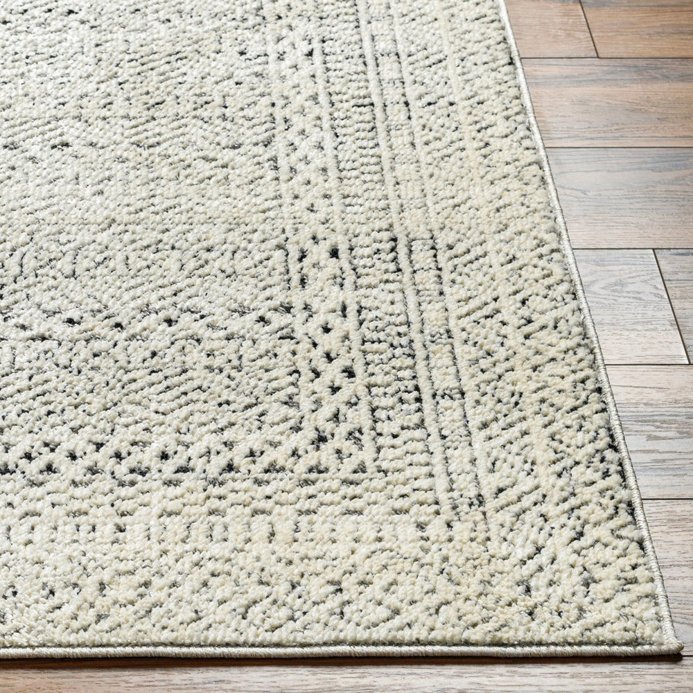 Livabliss La Boheme Global Pattern Machine Woven Accent Rug for Entryways and Bedroom Floors Ivory, Black 5'3" x 7' LHB2300-537