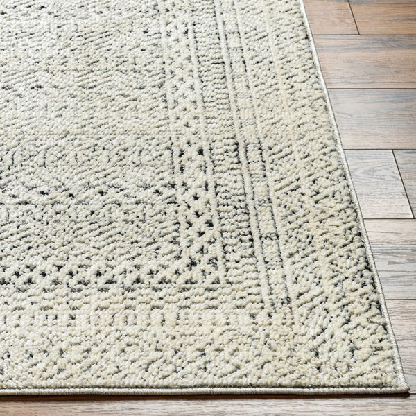 Livabliss La Boheme Global Pattern Machine Woven Accent Rug for Entryways and Bedroom Floors Ivory, Black 5'3" x 7' LHB2300-537