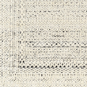 Livabliss La Boheme Global Pattern Machine Woven Accent Rug for Entryways and Bedroom Floors Ivory, Black 5'3" x 7' LHB2300-537