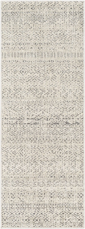Livabliss La Boheme Machine Woven Accent Rug Bohemian Global Style for Entryway or Bedside Ivory, Black 2'7" x 10' LHB2302-2710